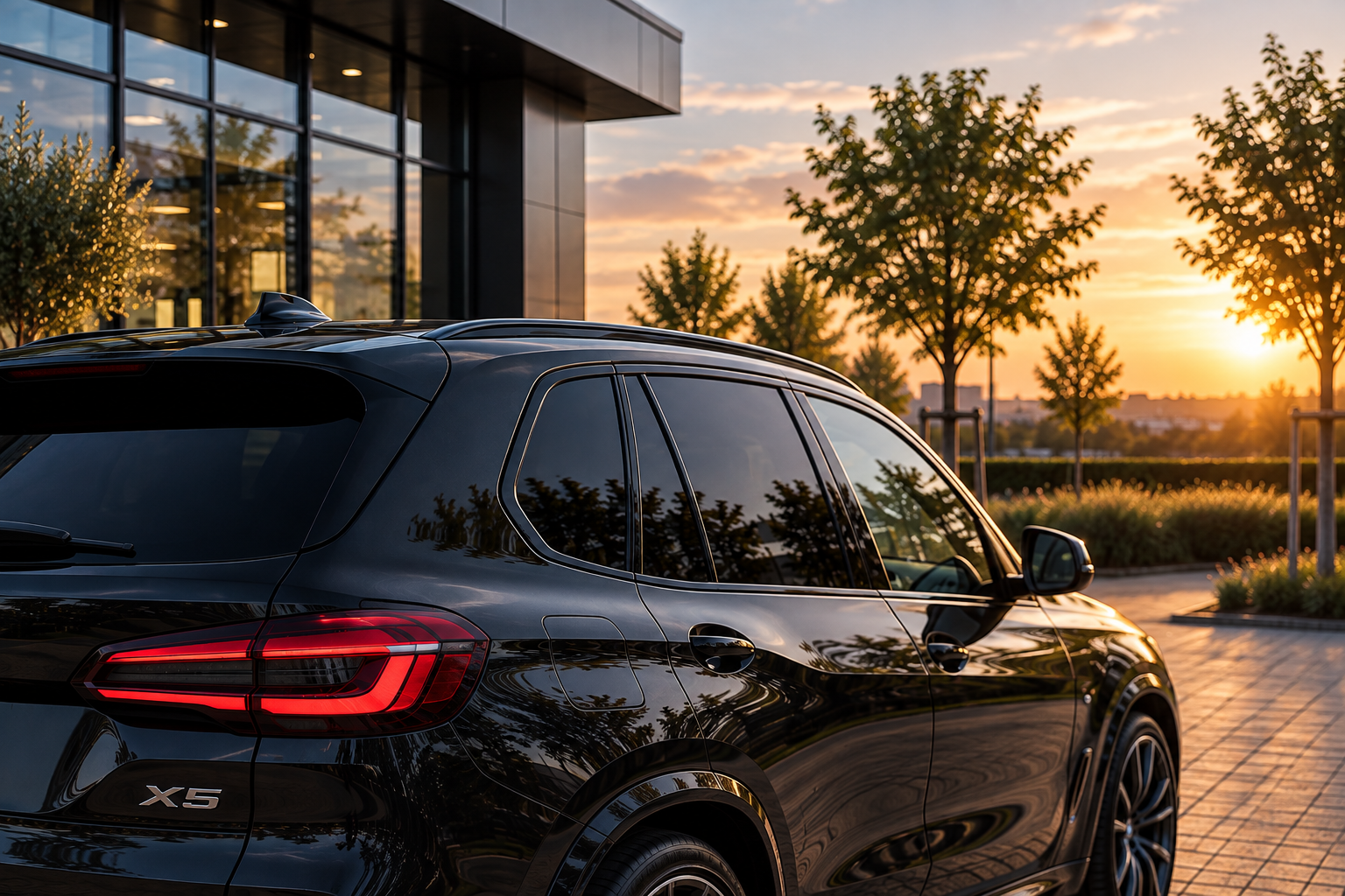 Premium auto met professioneel getinte autoruiten