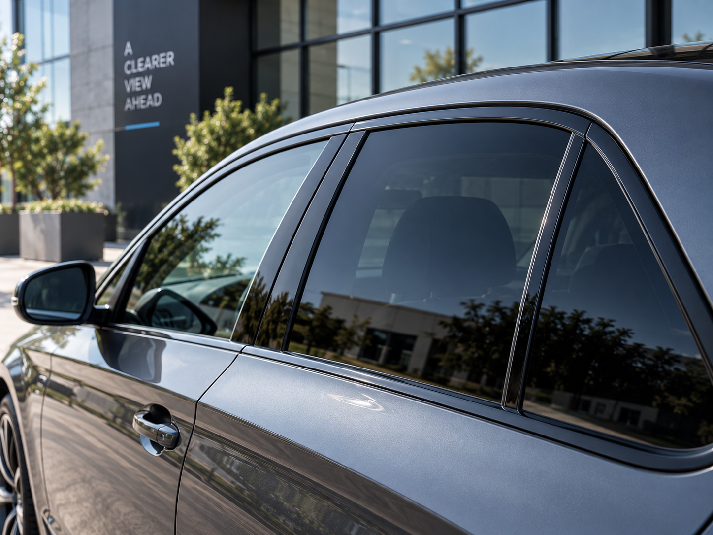 Auto met subtiel getinte autoruiten