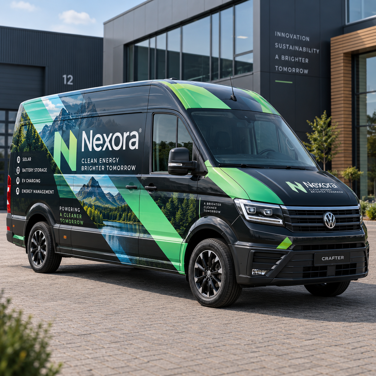 Volledig gewrapte Volkswagen Crafter met maximale zakelijke merkimpact