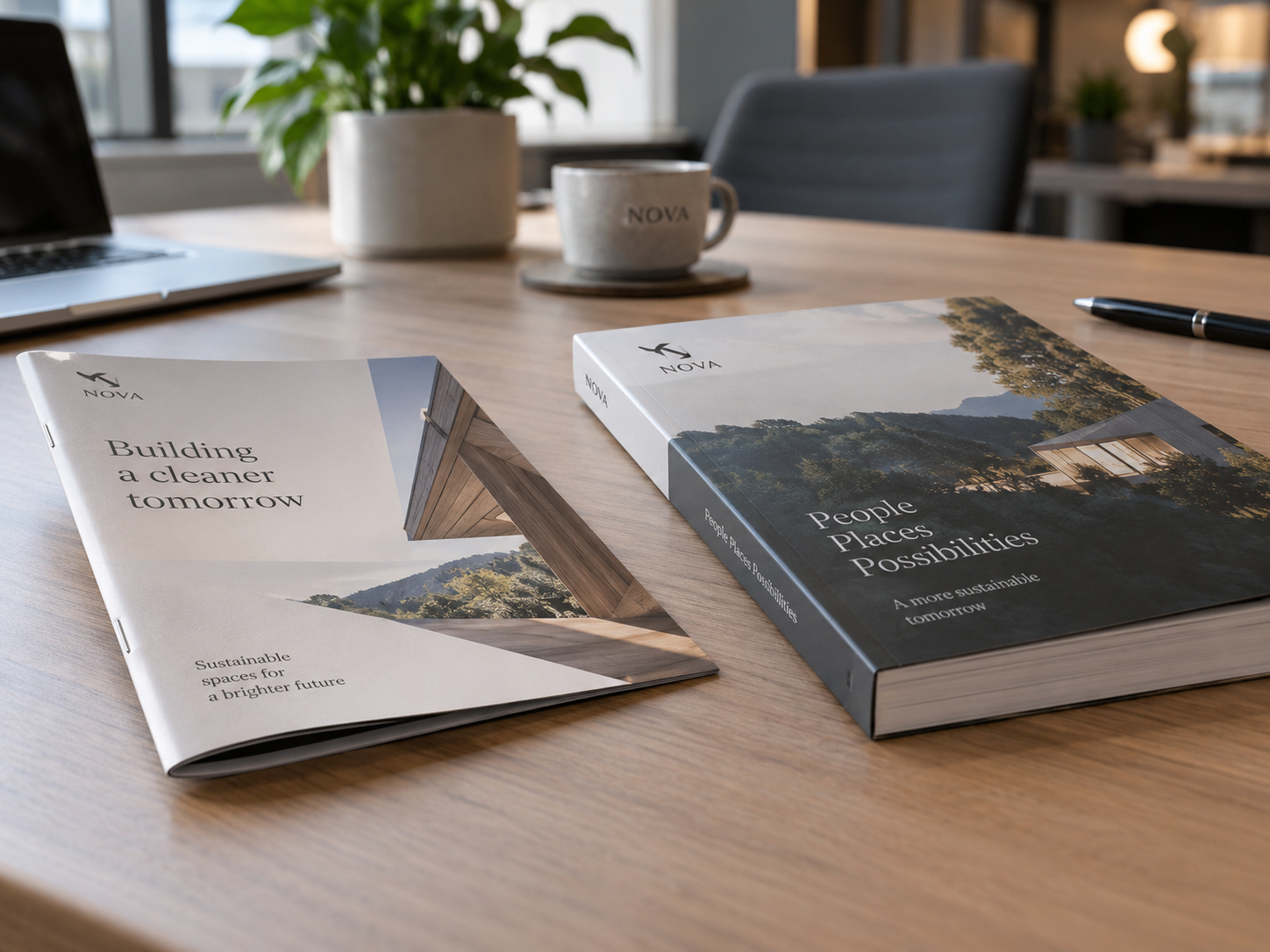 Vergelijking tussen een geniet boekje en een gelijmd boek met rechte rug