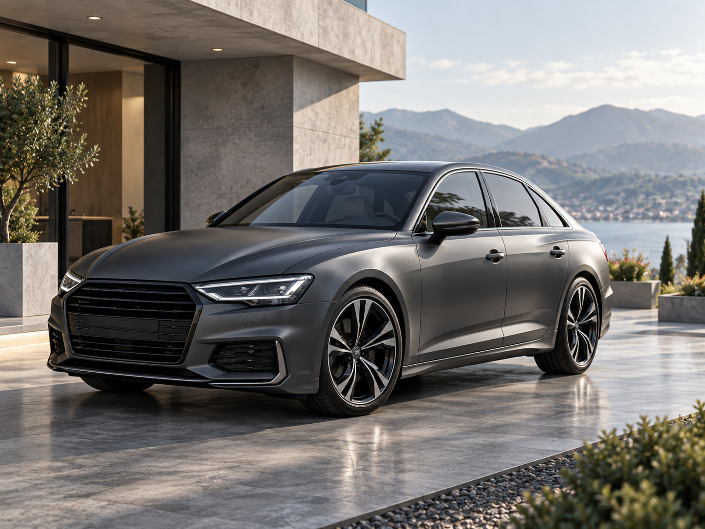 Premium auto met matte satijnen uitstraling voor XPEL STEALTH toepassing